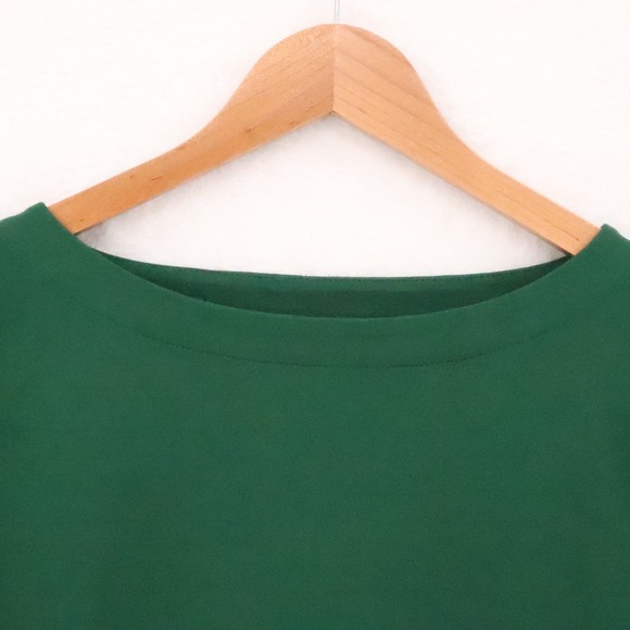 J. Jill Ponte Button Sleeve Boatneck Top Womens Size S Green Minimalist Comfort - Picture 9 of 10
